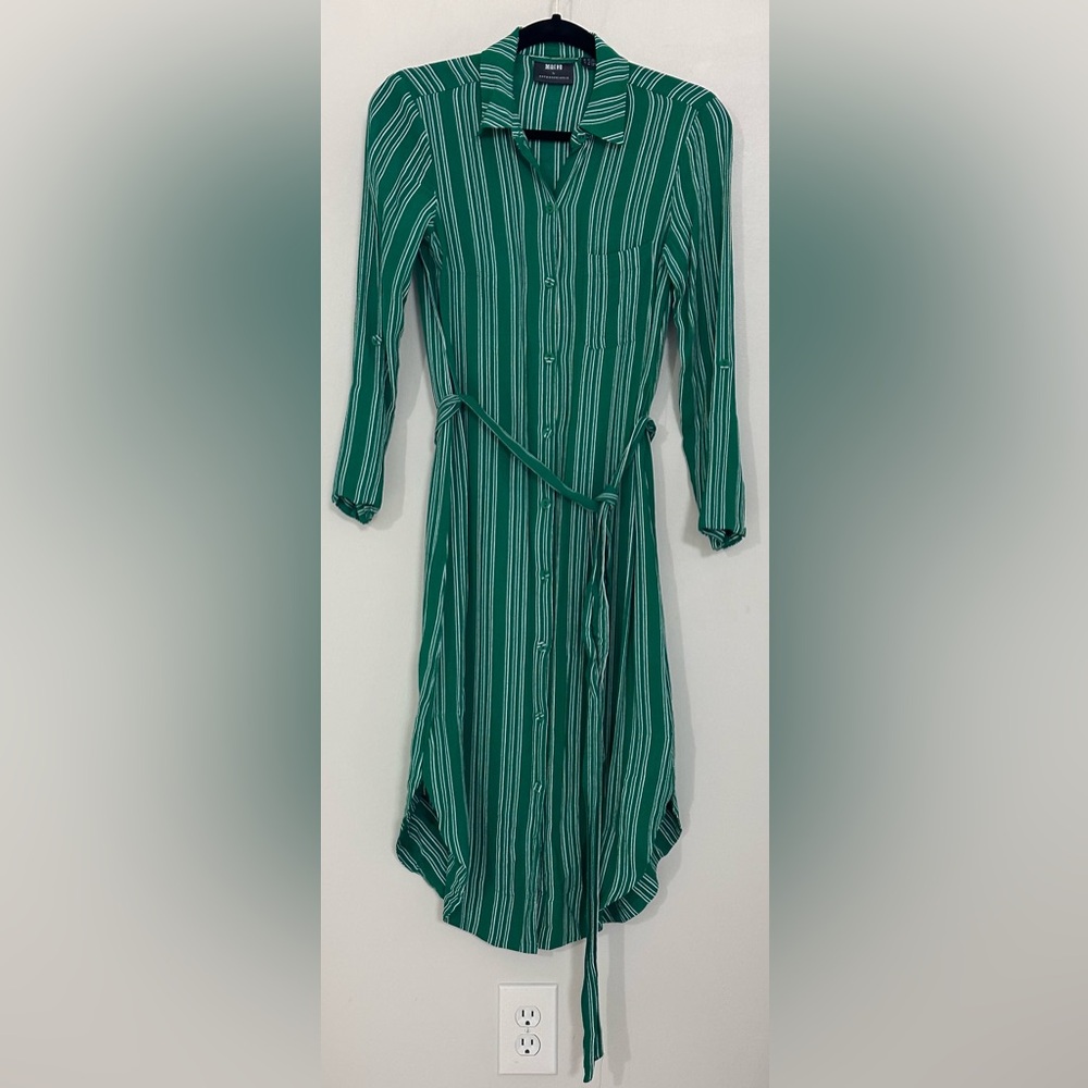 Anthropologie Maeve Martina Striped Shirt Dress